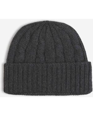 Santa Eulalia Braided Cashmere Hat - Black