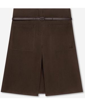 Courreges Straight Bermuda Shorts - Natural