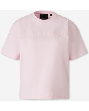Canada Goose Camiseta Roam Bordado - Rosa