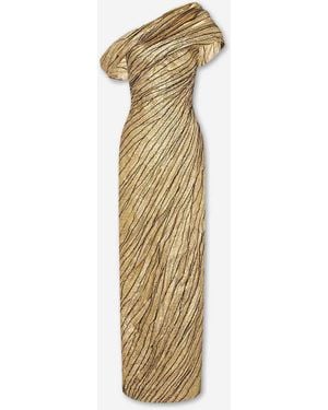 Marmar Halim Asymmetrical Maxi Dress - Metallic