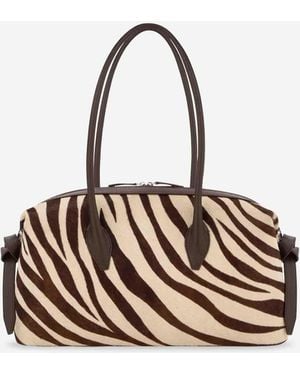 Yuzefi Savanna Pony Brioche Duffle Bag - Natural