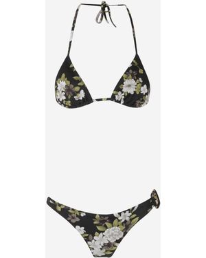 Tom Ford Bikini Con Motivo Floreale - Bianco
