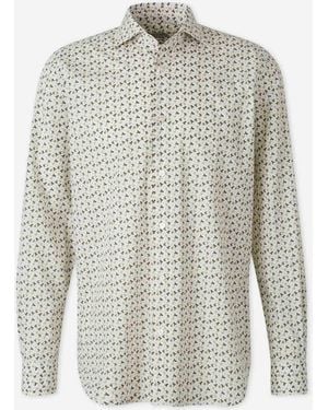 Vincenzo Di Ruggiero Printed Cotton Shirt - White