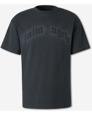 Palm Angels Short Sleeve Logo T-Shirt - Black