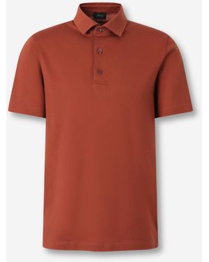 Brioni Cashmere Jersey Polo - Red