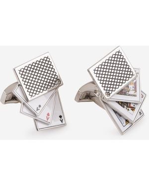 Tateossian Playing Card Cufflinks - White