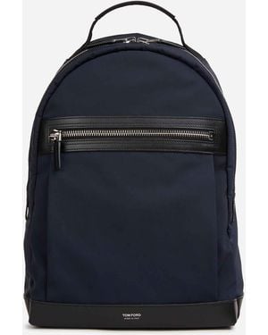 Tom Ford Mochila Nylon Piel - Azul