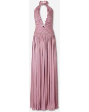 Costarellos Juliette Pleated Dress - Pink