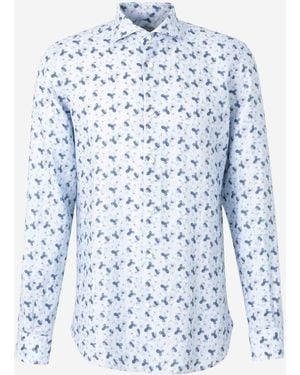 Vincenzo Di Ruggiero Floral Motif Shirt - Blue