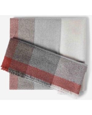 Brunello Cucinelli Plaid Scarf - Gray