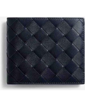 Bottega Veneta Cartera Plegable Intrecciato - Azul