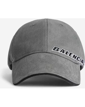 Balenciaga Gorra Tilted Typo - Gris