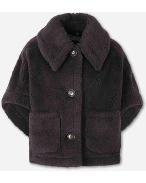 Max Mara Capa Pelo - Negro