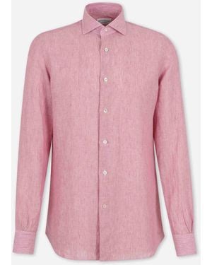 Santa Eulalia Straight Linen Shirt - Pink