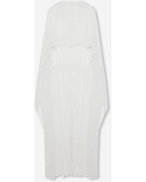 Jonathan Simkhai Asymmetrical Pleated Cape - White