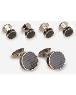 Tateossian Bullseye Semi Precious Cufflinks - White