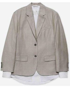 Acne Studios Overlapping Blazer - Grey