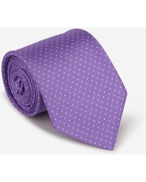 Bigi por Santa Eulalia Polka Dot Silk Tie - Purple