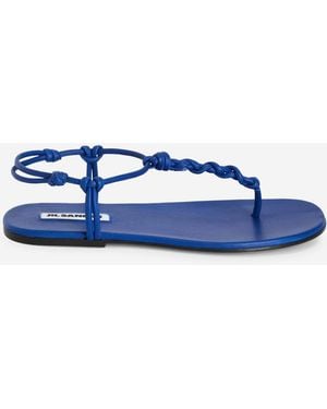 Jil Sander Tangle Flat Sandals - Blue