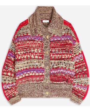 Dries Van Noten Cashmere Wool Cardigan - Red