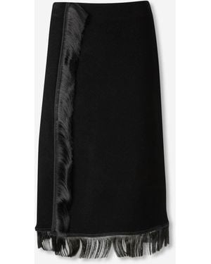 Jil Sander Fransen Midi Rock - Schwarz