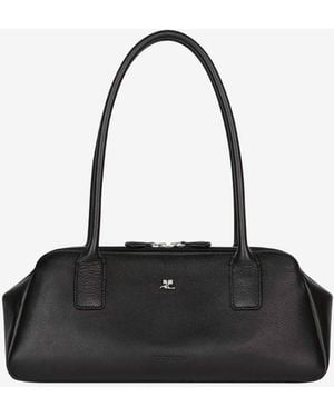 Courreges Medium Strip Bag - Black