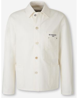 Givenchy Sobrecamisa Logo Algodón - Blanco