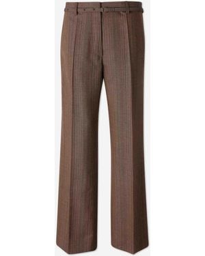 Dries Van Noten Wide Leg Dressy Pants - Brown