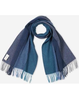 Santa Eulalia Wool Striped Scarf - Blue