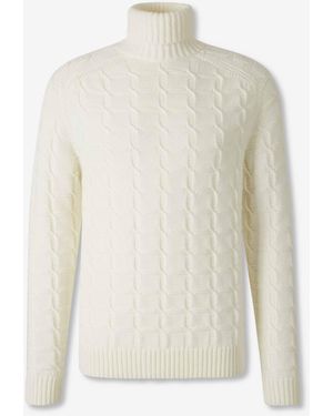 Zanone High Collar Sweater - White