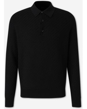 Brioni Polo Knit Braided - Black