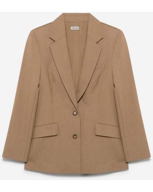 Jonathan Simkhai Pleated Blazer Moren - Natural