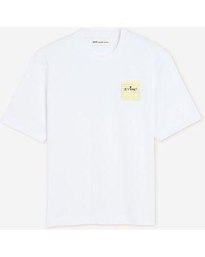 Ami Paris Round Neck T-Shirt - White
