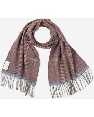 Santa Eulalia Wool Check Scarf - Brown