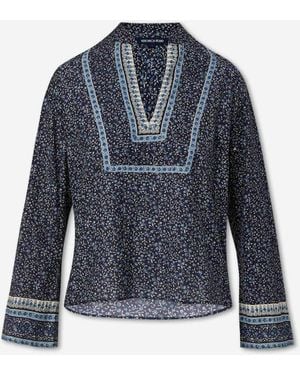 Veronica Beard Cyra Blouse - Blue