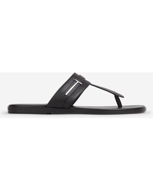 Tom Ford Ledersandalen T - Schwarz