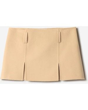 Miu Miu Cashmere Wool Mini Skirt - White