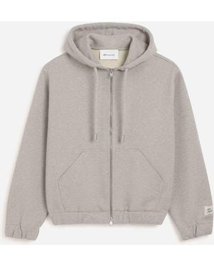 Ami Paris Zip-Up Hoodie - Gray