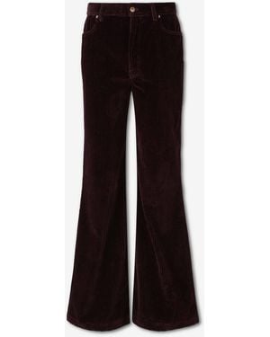 La DoubleJ Flared Corduroy Trousers - Black