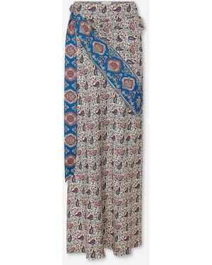 Rabanne Paisley Maxi Skirt - White