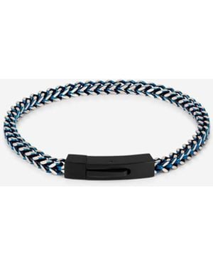 Tateossian Chevron Click Bracelet - White