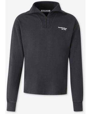 Acne Studios Logo Sweatshirt Cotton - Blue