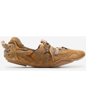 Acne Studios Lace-Up Suede Trainers - White