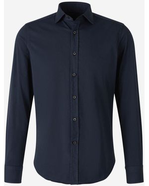Santa Eulalia Camisa Lisa Algodón - Blu