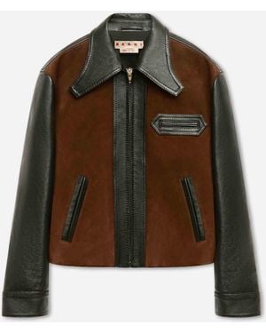 Marni Leather Jacket - Brown