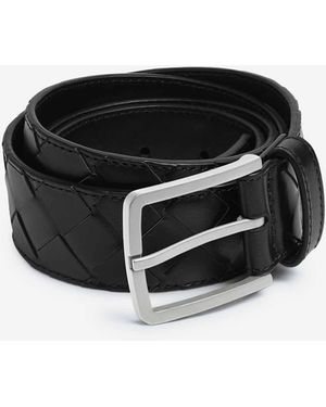Bottega Veneta Braided Leather Belt - Black