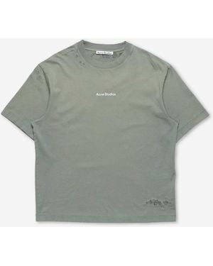 Acne Studios Distressed Effect T-Shirt - Green