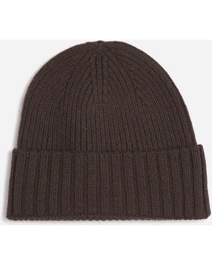 Santa Eulalia Ribbed Cashmere Hat - Brown