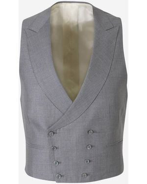 Santa Eulalia Classic Double-Breasted Waistcoat - Grey