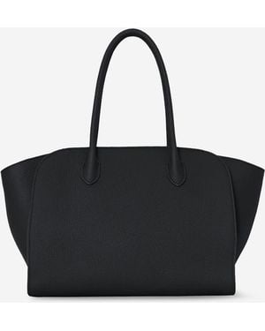 The Row Marlo 12 Leather Bag - Black